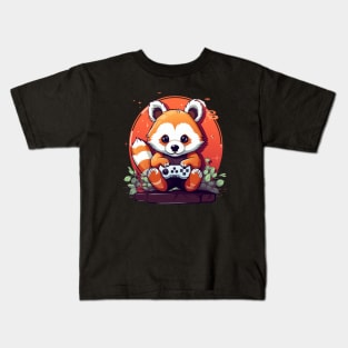 Gamer Red Panda Kids T-Shirt